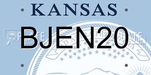 BJEN20 Kansas License Plate