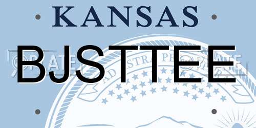BJSTTEE Kansas License Plate