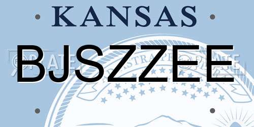 BJSZZEE Kansas License Plate