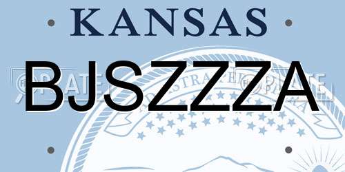 BJSZZZA Kansas License Plate