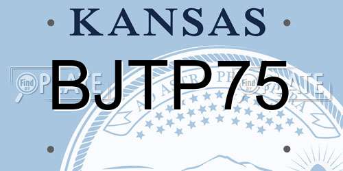 BJTP75 Kansas License Plate