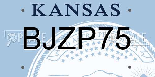 BJZP75 Kansas License Plate