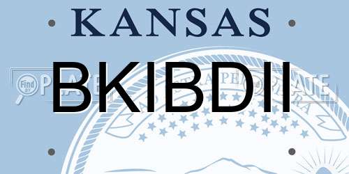 BKIBDII Kansas License Plate