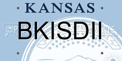 BKISDII Kansas License Plate