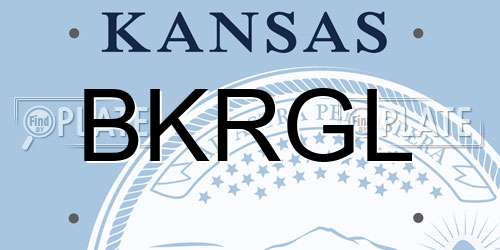 BKRGL Kansas License Plate