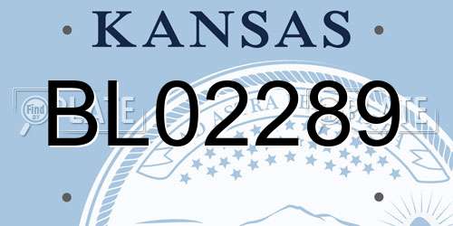 BL02289 Kansas License Plate