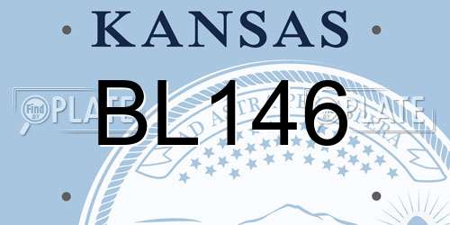 BL146 Kansas License Plate