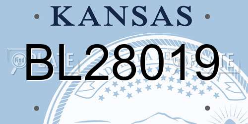 BL28019 Kansas License Plate