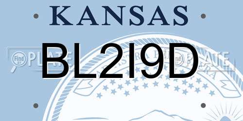 BL2I9D Kansas License Plate