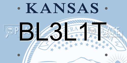 BL3L1T Kansas License Plate