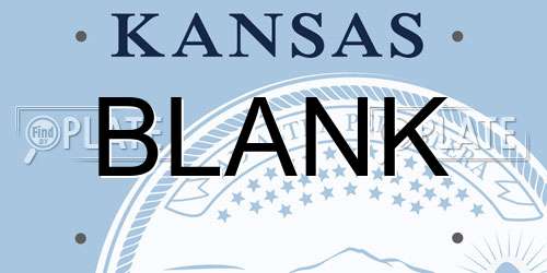 BLANK Kansas License Plate