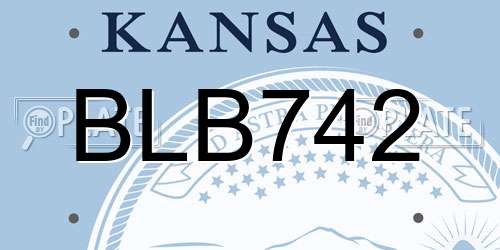 BLB742 Kansas License Plate