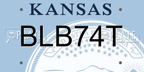 BLB74T Kansas License Plate