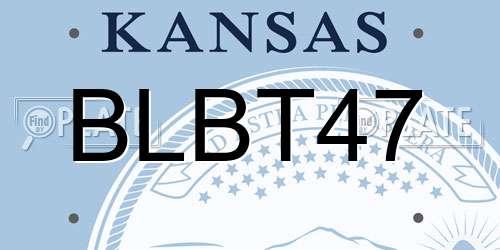 BLBT47 Kansas License Plate