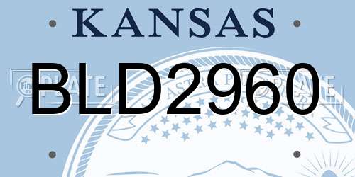 BLD2960 Kansas License Plate