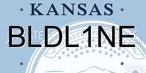 BLDL1NE Kansas License Plate