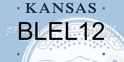 BLEL12 Kansas License Plate