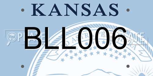 BLL006 Kansas License Plate