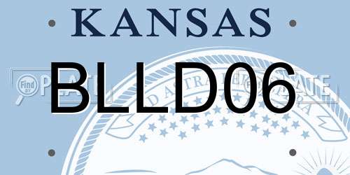 BLLD06 Kansas License Plate