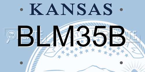 BLM35B Kansas License Plate