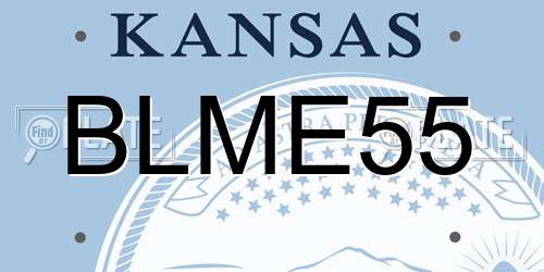 BLME55 Kansas License Plate