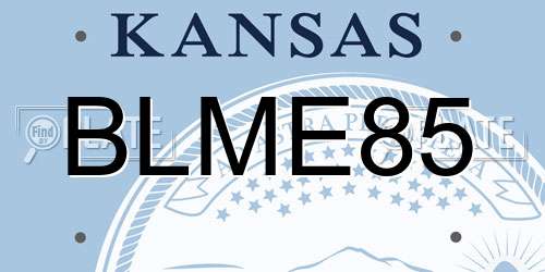 BLME85 Kansas License Plate