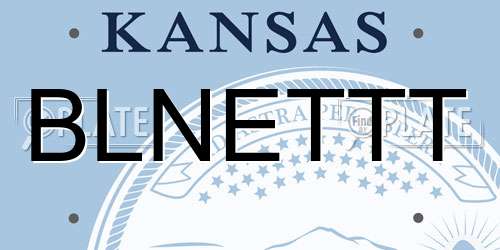 BLNETTT Kansas License Plate