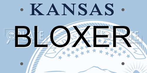 BLOXER Kansas License Plate