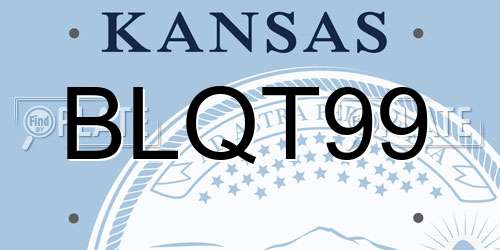 BLQT99 Kansas License Plate