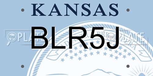 BLR5J Kansas License Plate