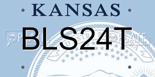 BLS24T Kansas License Plate