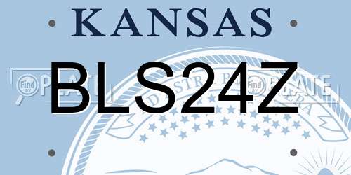 BLS24Z Kansas License Plate