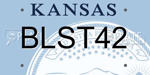 BLST42 Kansas License Plate