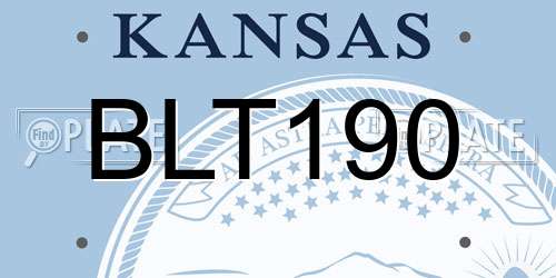 BLT190 Kansas License Plate