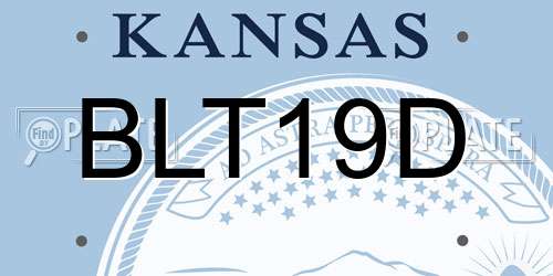 BLT19D Kansas License Plate