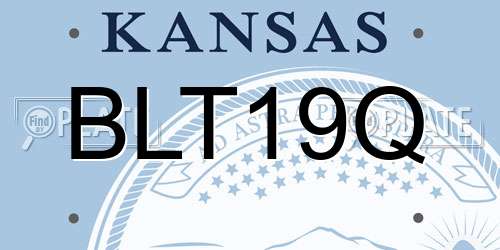 BLT19Q Kansas License Plate