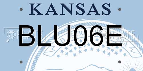 BLU06E Kansas License Plate
