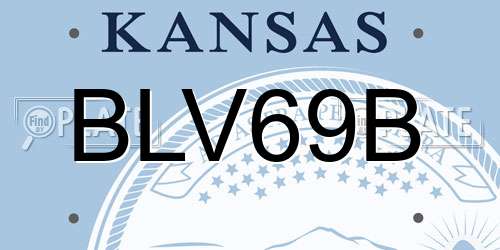 BLV69B Kansas License Plate