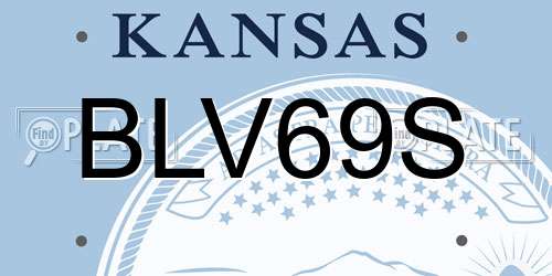 BLV69S Kansas License Plate