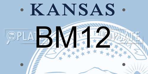 BM12 Kansas License Plate