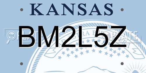 BM2L5Z Kansas License Plate