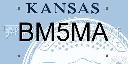 BM5MA Kansas License Plate