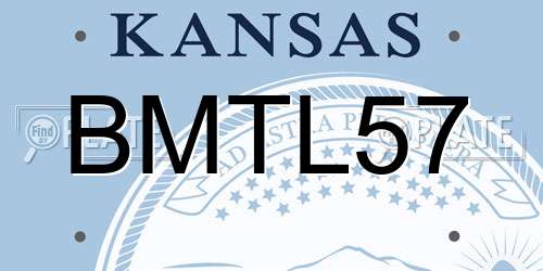 BMTL57 Kansas License Plate