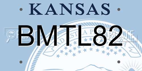 BMTL82 Kansas License Plate