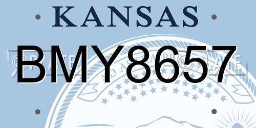 BMY8657 Kansas License Plate
