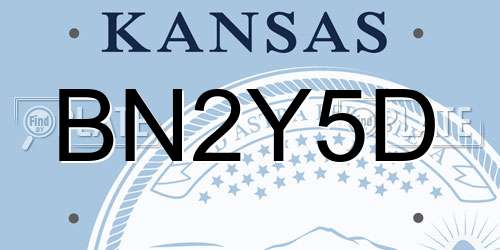 BN2Y5D Kansas License Plate