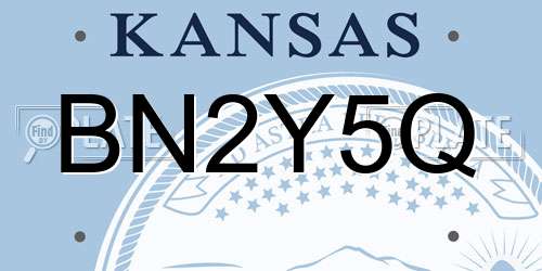 BN2Y5Q Kansas License Plate