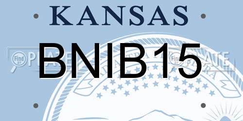 BNIB15 Kansas License Plate