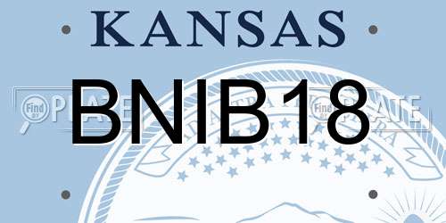 BNIB18 Kansas License Plate