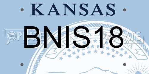 BNIS18 Kansas License Plate